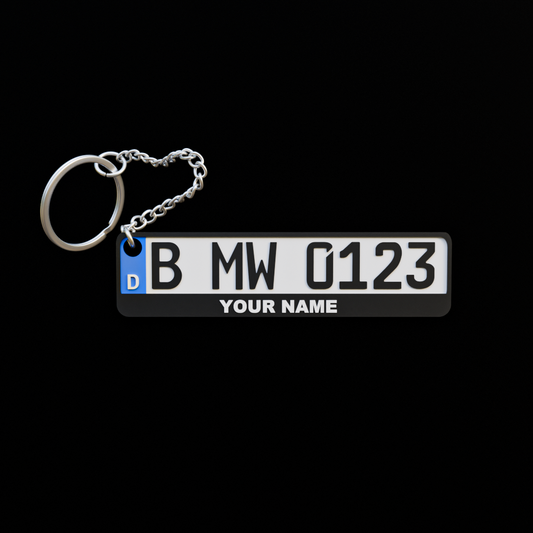Customize Germany License Plate Keychain - %30 OFF - Free Delivery