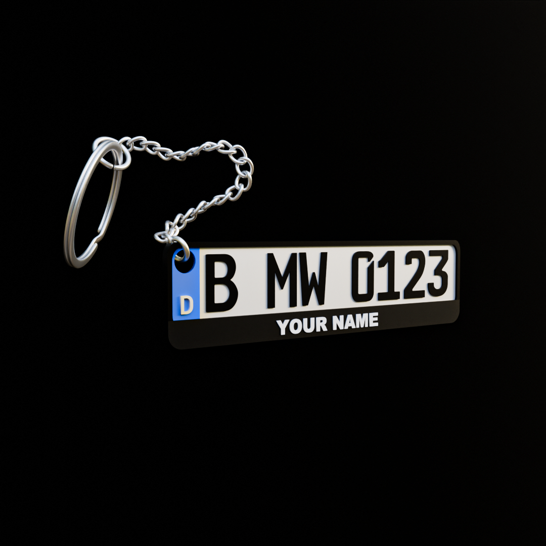 Customize Germany License Plate Keychain - %30 OFF - Free Delivery