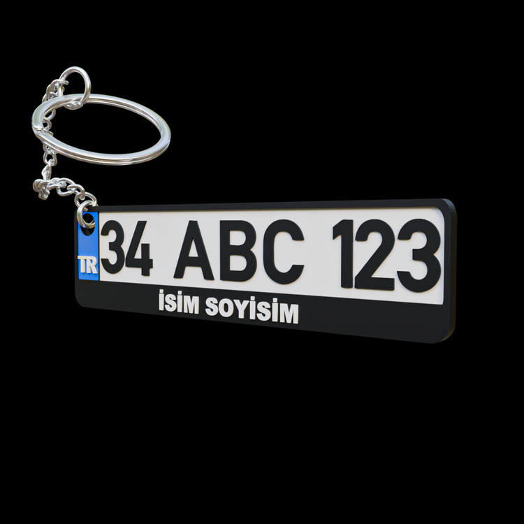Customize Turkey License Plate Keychain - %30 OFF - Free Delivery