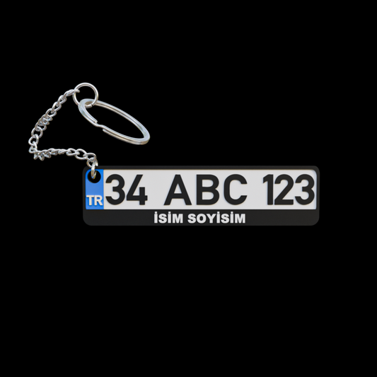 Customize Turkey License Plate Keychain - %30 OFF - Free Delivery